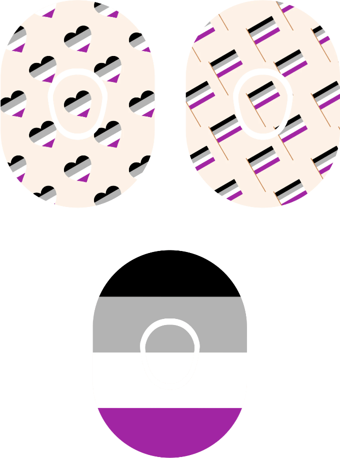 Asexual Flag - Diabetes Overpatch - Diabetes For You