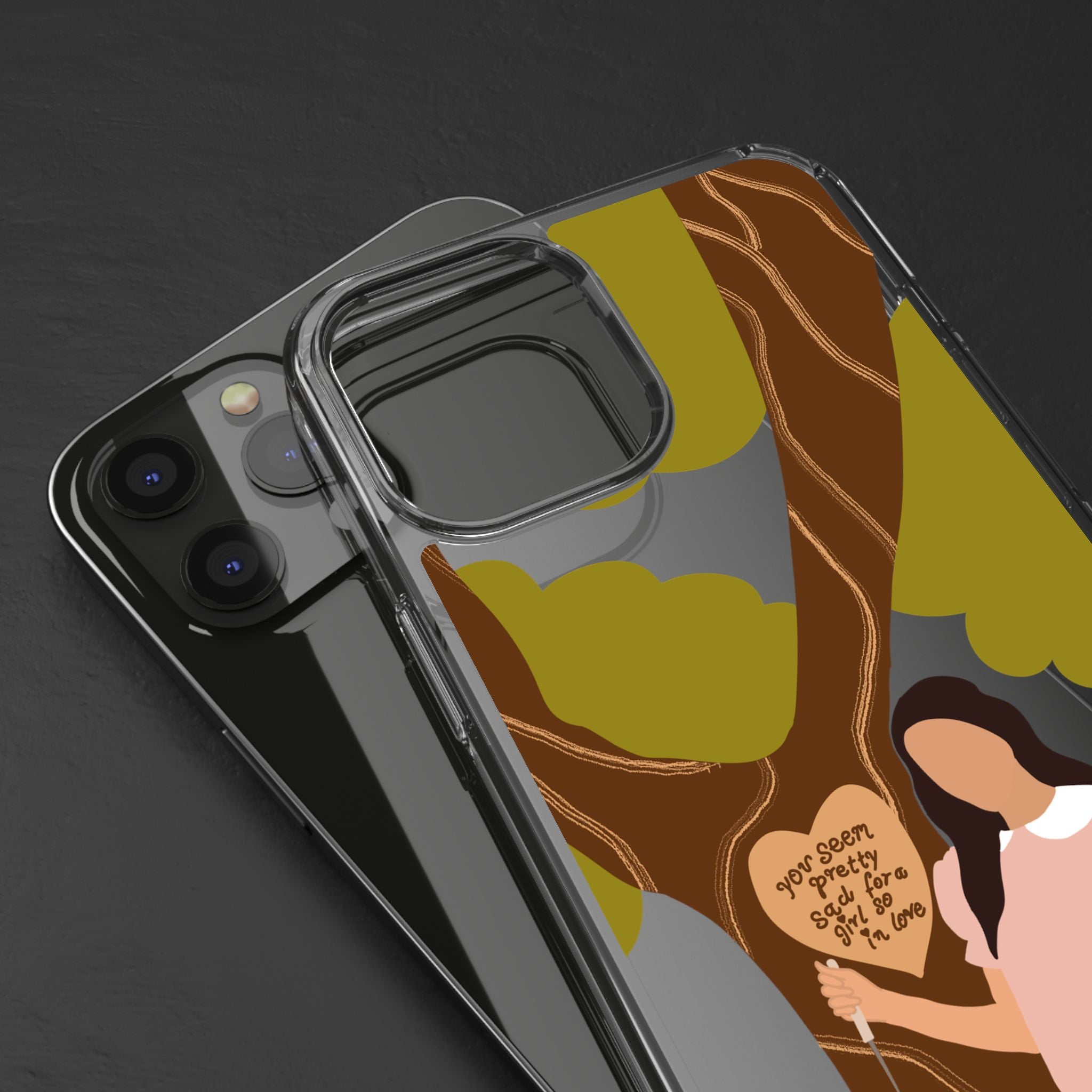 Olivia Rodrigo Girl So In Love-Inspired Transparent Phone Case (Design #3)