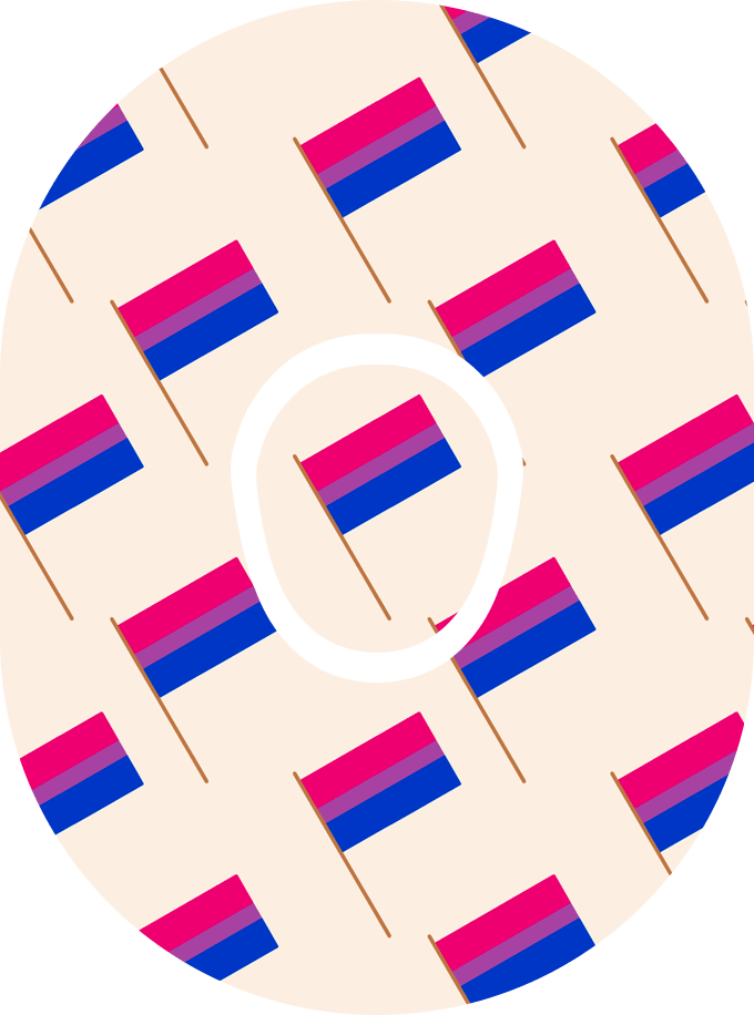 Bisexual Flag - Diabetes Overpatch - Diabetes For You
