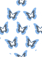Blue Butterflies Diabetes Overpatch - Diabetes For You