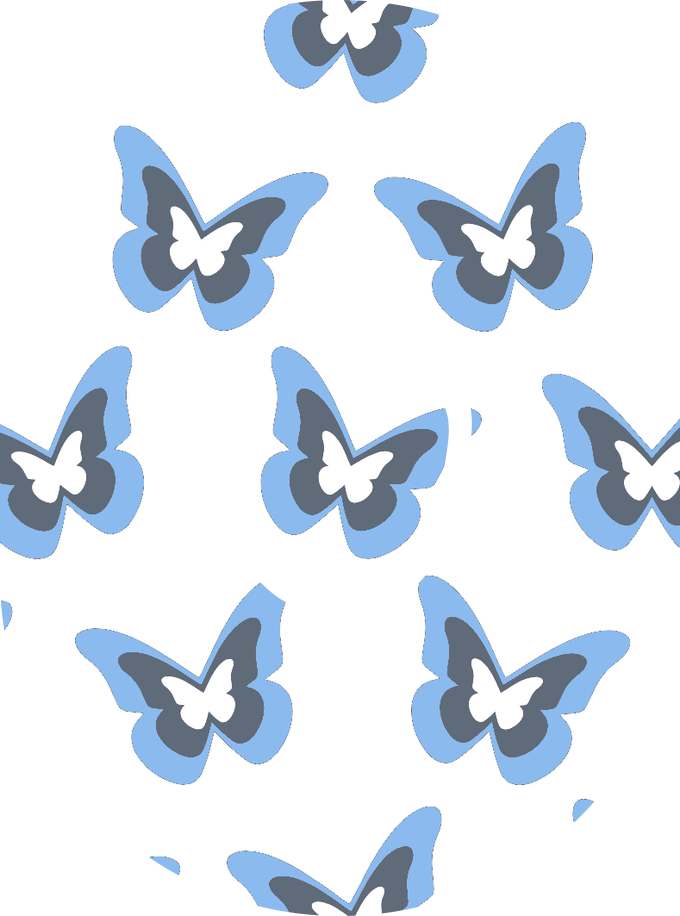 Blue Butterflies Diabetes Overpatch for Dexcom G7/G6, Libre, and Omnipod