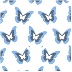 Blue Butterflies Diabetes Overpatch - Diabetes For You