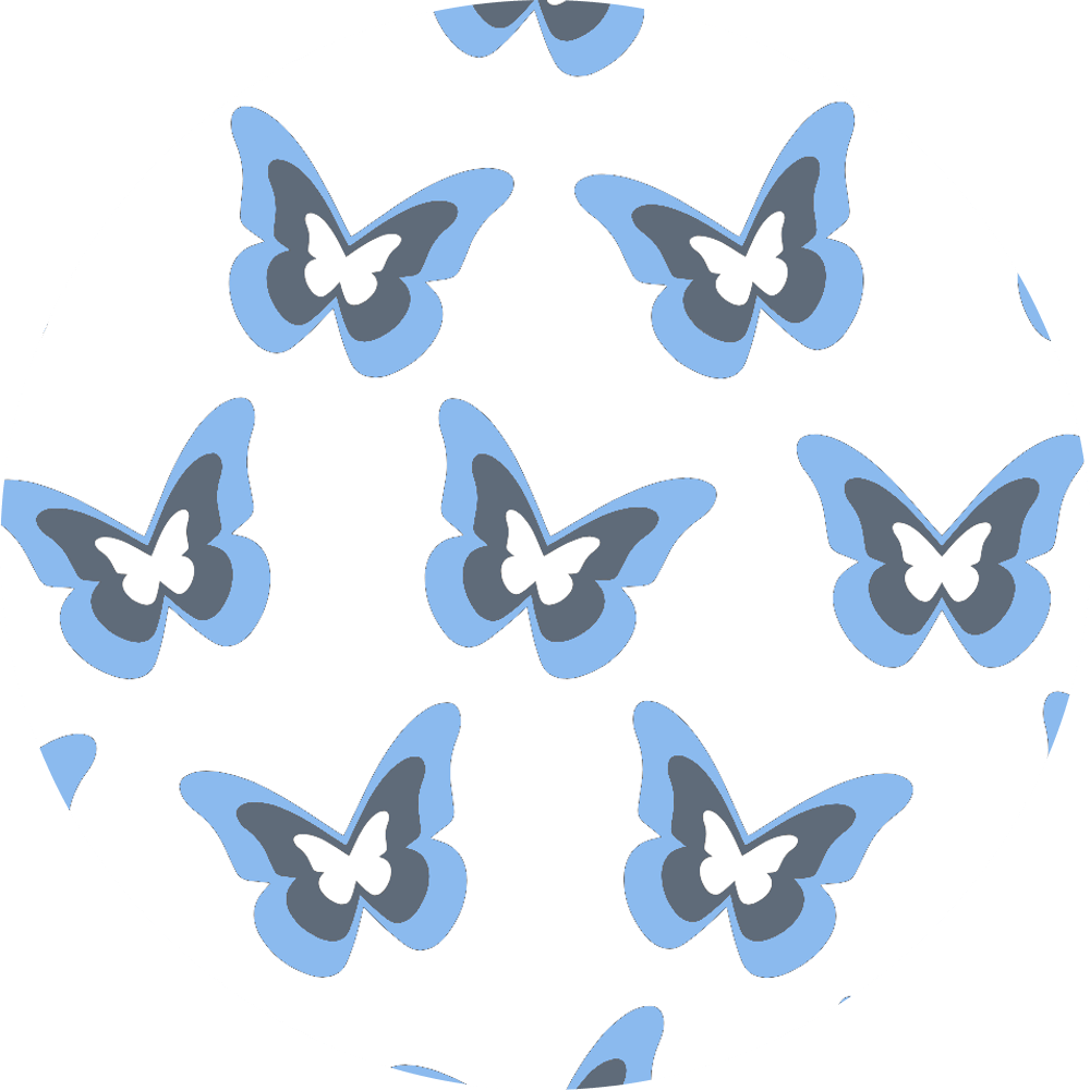 Blue Butterflies Diabetes Overpatch - Diabetes For You