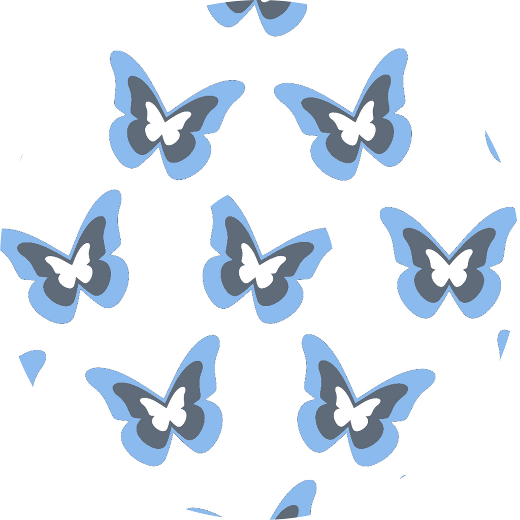 Blue Butterflies Diabetes Overpatch - Diabetes For You