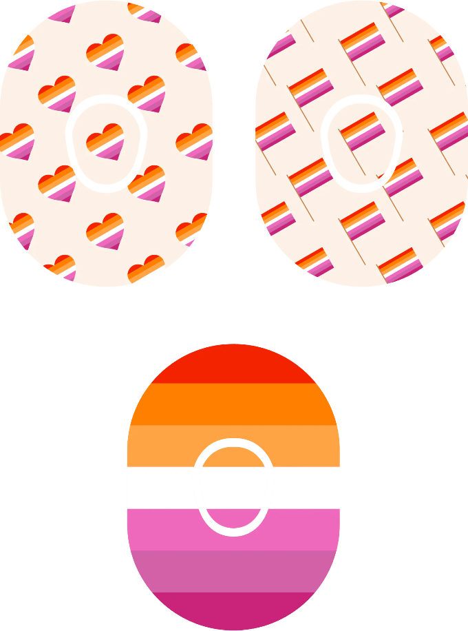 Lesbian Flag - Diabetes Overpatch - Diabetes For You