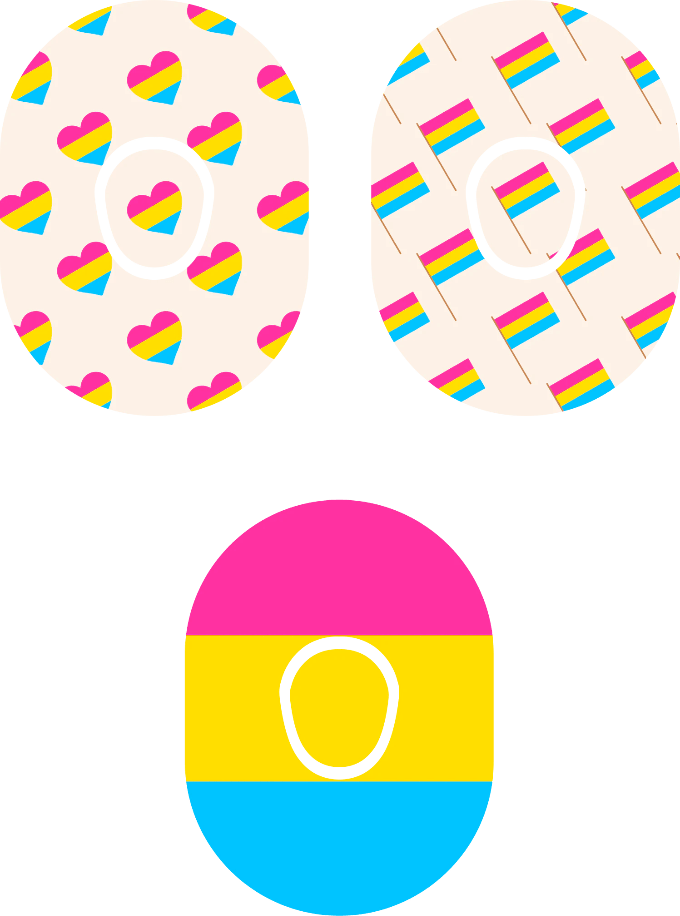 Pansexual Flag - Diabetes Overpatch - Diabetes For You