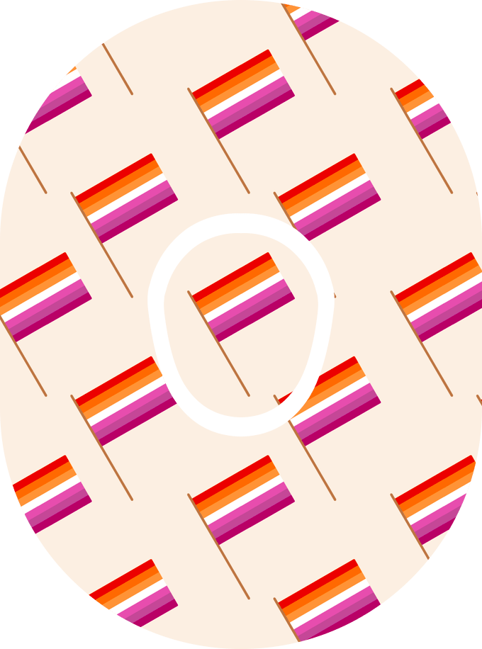 Lesbian Flag - Diabetes Overpatch - Diabetes For You