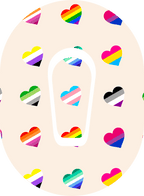 Multi Flag Hearts - Diabetes Overpatch - Diabetes For You