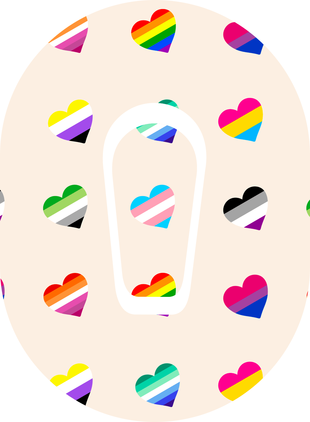 Multi Flag Hearts - Diabetes Overpatch - Diabetes For You