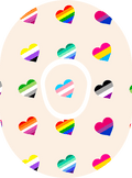 Multi Flag Hearts - Diabetes Overpatch - Diabetes For You