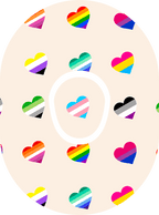 Multi Flag Hearts - Diabetes Overpatch - Diabetes For You