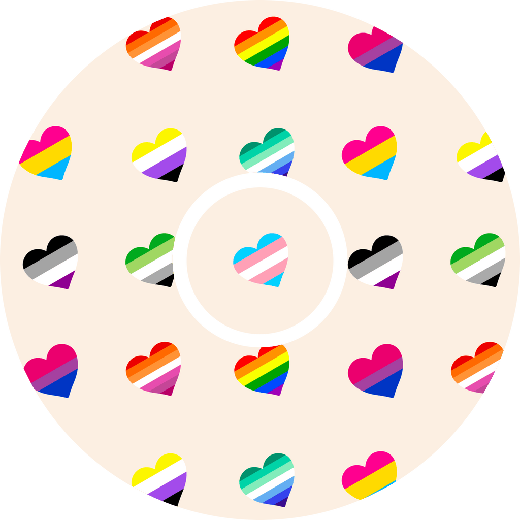 Multi Flag Hearts - Diabetes Overpatch - Diabetes For You