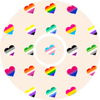 Multi Flag Hearts - Diabetes Overpatch - Diabetes For You