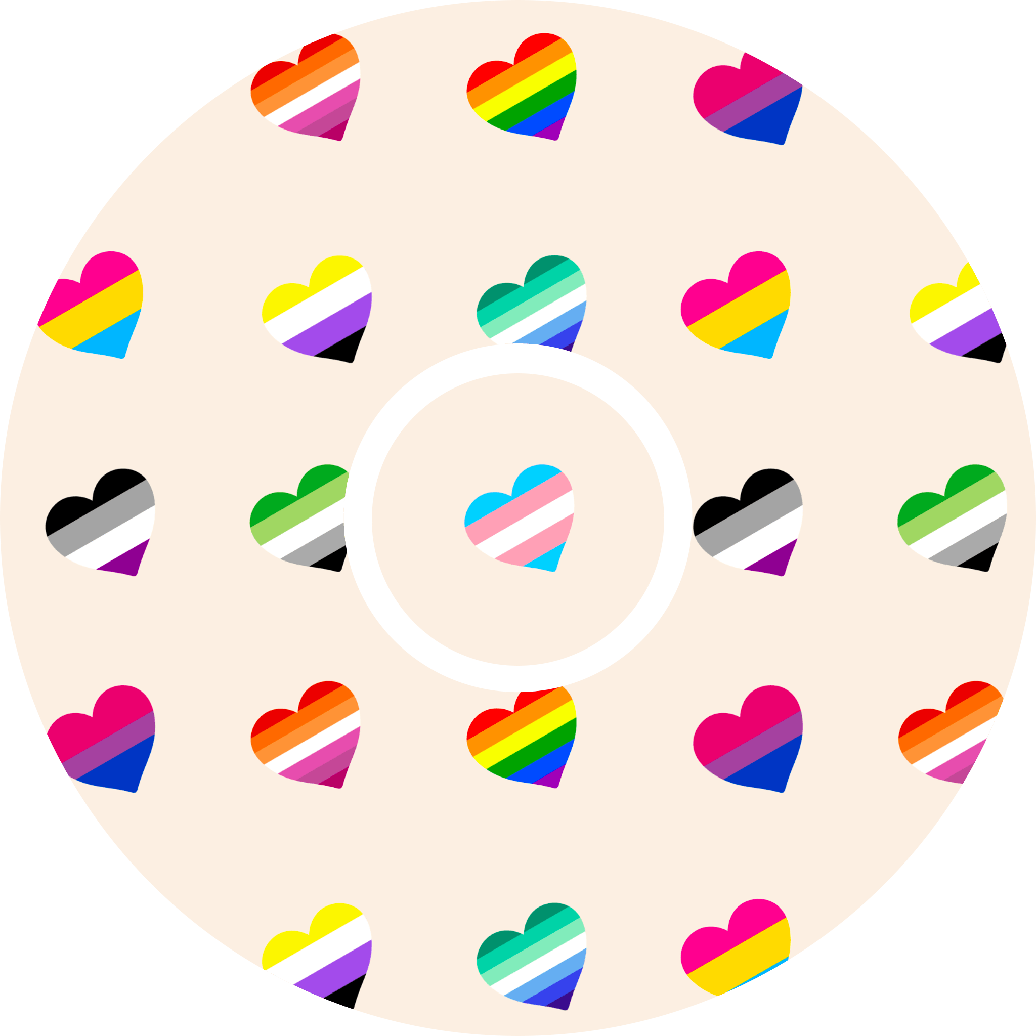 Multi Flag Hearts - Diabetes Overpatch - Diabetes For You