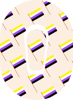 Nonbinary Flag - Diabetes Overpatch - Diabetes For You