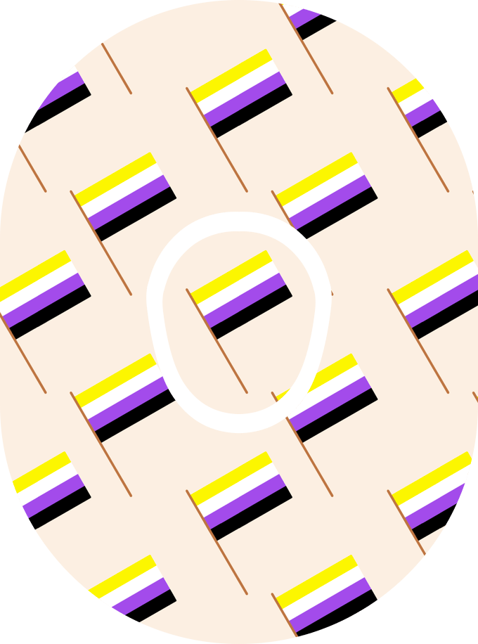 Nonbinary Flag - Diabetes Overpatch - Diabetes For You