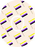 Nonbinary Flag - Diabetes Overpatch - Diabetes For You