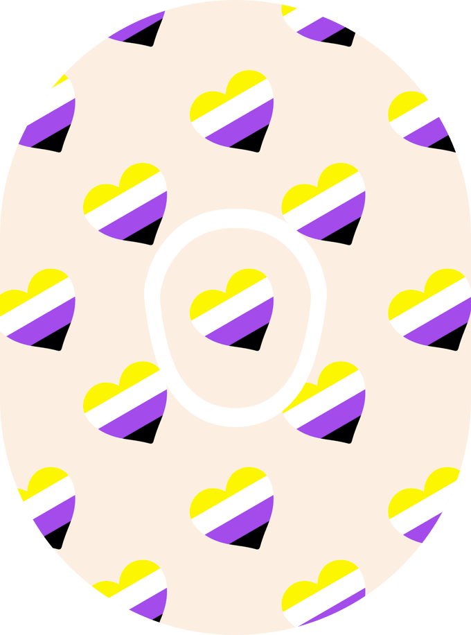 Nonbinary Flag - Diabetes Overpatch - Diabetes For You