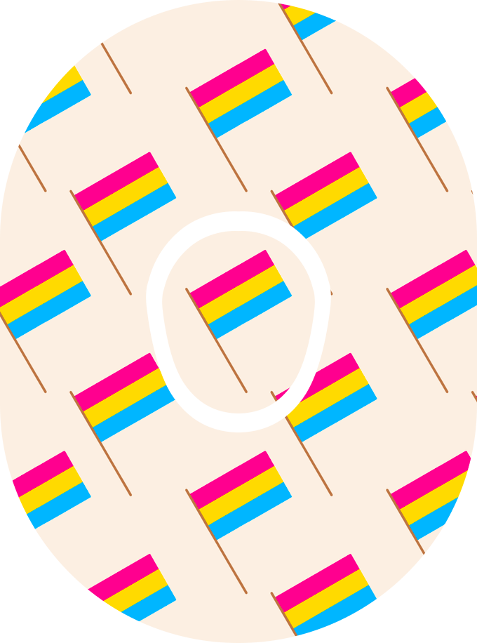 Pansexual Flag - Diabetes Overpatch - Diabetes For You