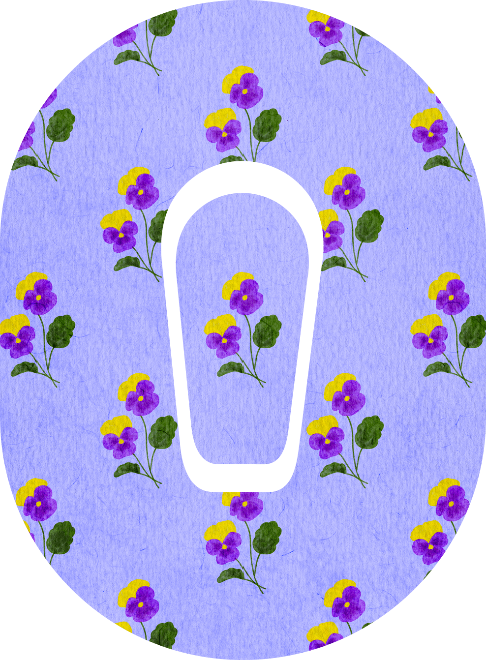 Little Purple Pansies - Diabetes Overpatch - Diabetes For You