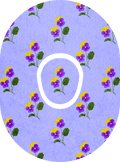 Little Purple Pansies - Diabetes Overpatch - Diabetes For You