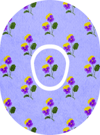 Little Purple Pansies - Diabetes Overpatch - Diabetes For You