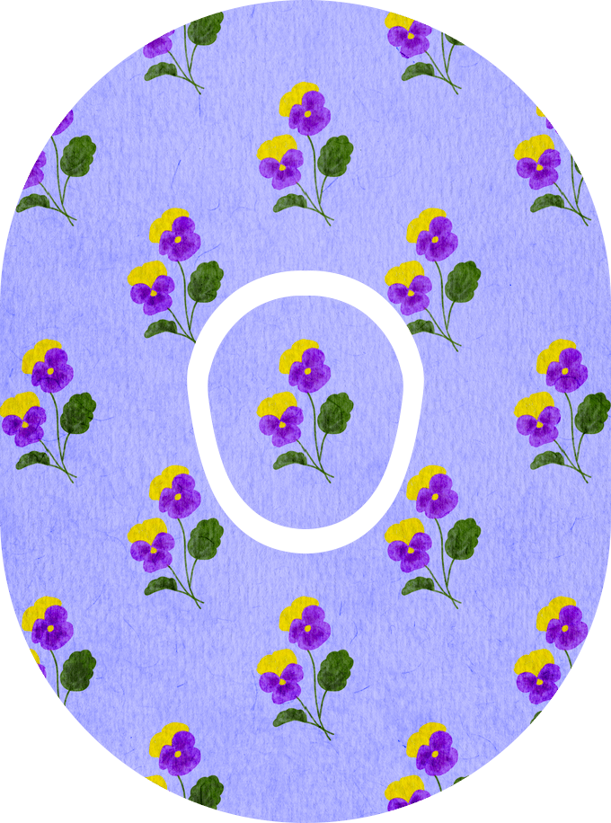 Little Purple Pansies - Diabetes Overpatch - Diabetes For You