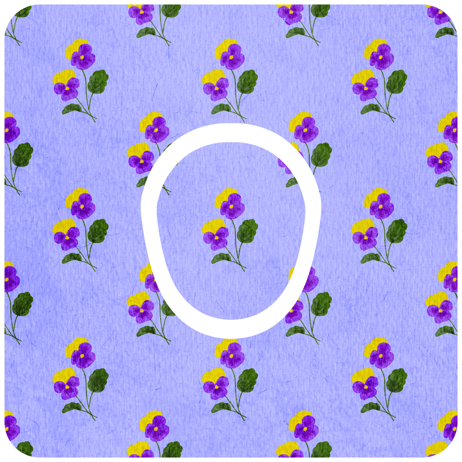 Little Purple Pansies - Diabetes Overpatch - Diabetes For You