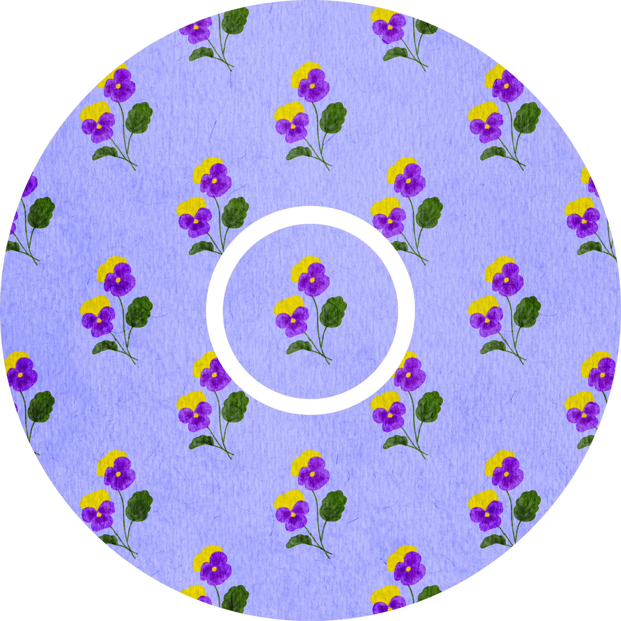Little Purple Pansies - Diabetes Overpatch - Diabetes For You