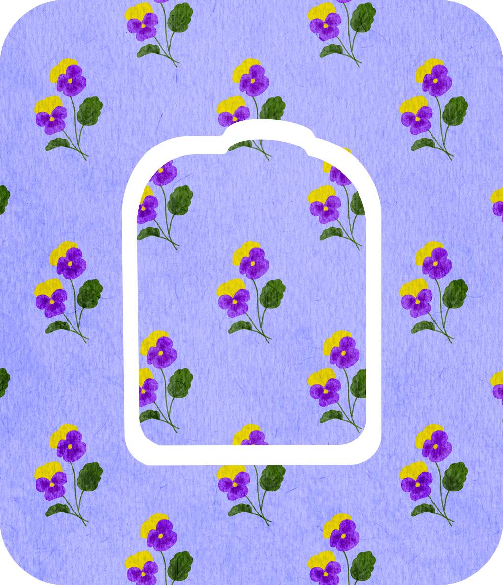 Little Purple Pansies - Diabetes Overpatch - Diabetes For You