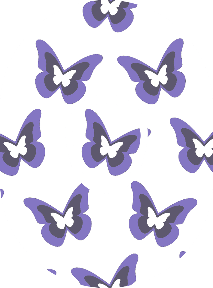Purple Butterflies Diabetes Overpatch - Diabetes For You