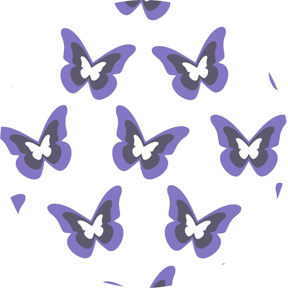 Purple Butterflies Diabetes Overpatch - Diabetes For You