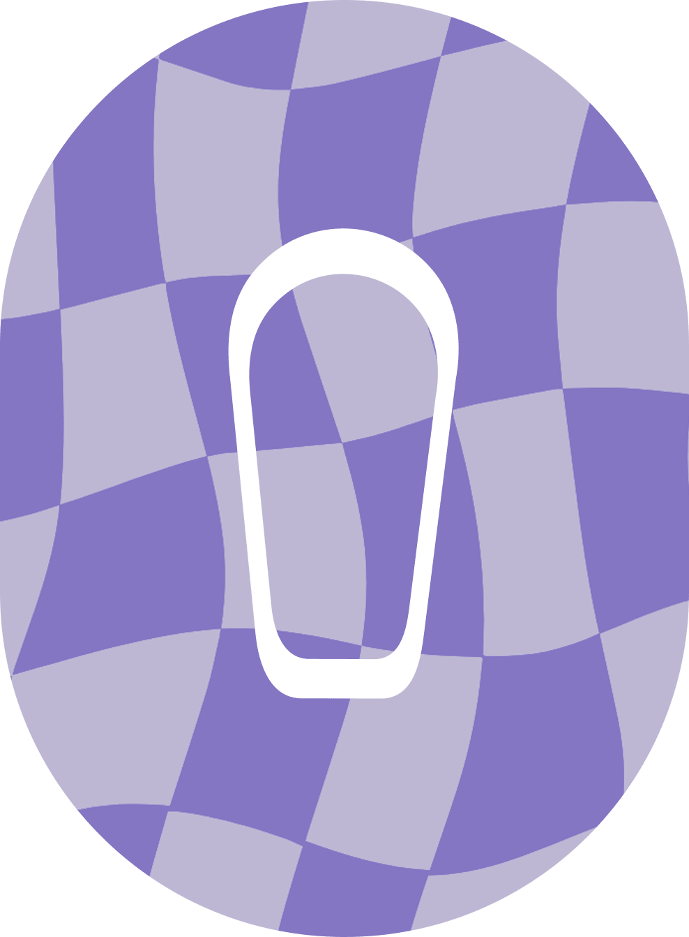 Purple Wavy Diabetes Overpatch - Diabetes For You