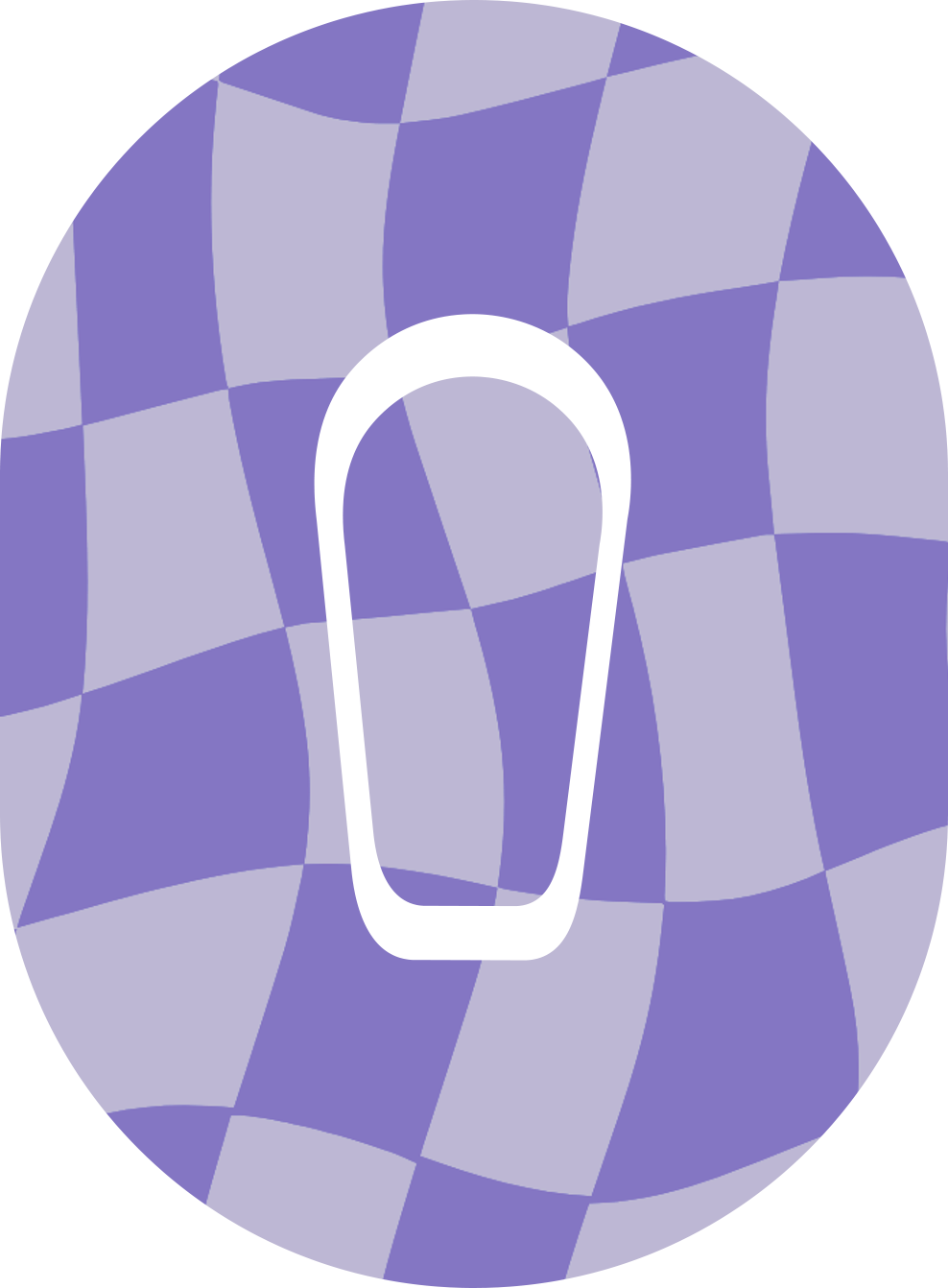 Purple Wavy Diabetes Overpatch for Dexcom G7/G6, Libre, and Omnipod