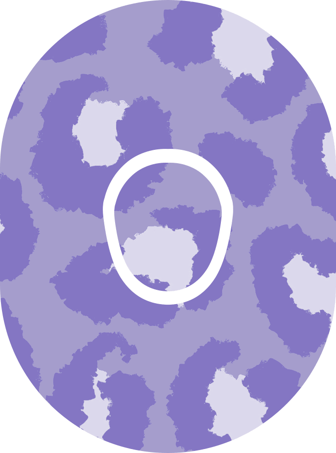 Purple Cheetah Diabetes Overpatch - Diabetes For You