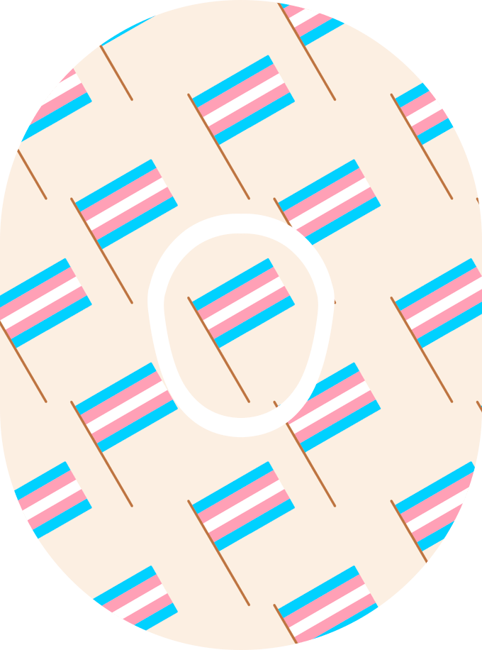 Transgender Flag - Diabetes Overpatch - Diabetes For You